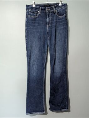 Silver Jeans Avery Slim Boot Cut Women's Dark Blue Denim Jeans 2000s Vintage